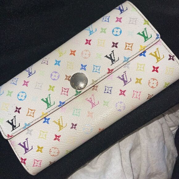 Preloved Louis Vuitton multi monogram Sarah long wallet with wallet tan … - Picture 10 of 12